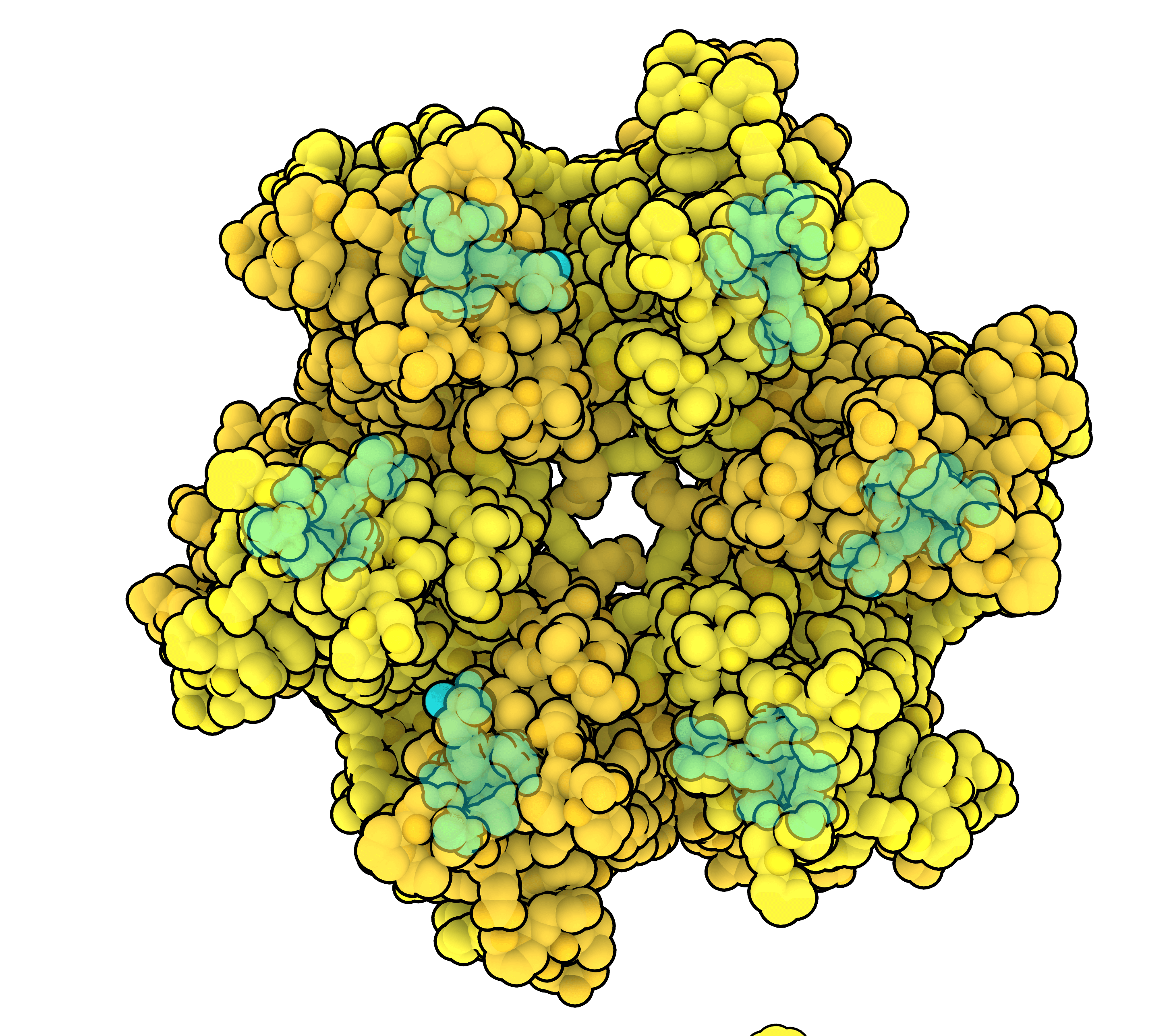 Protein structure 6V2F, representing FoldIt 2.0